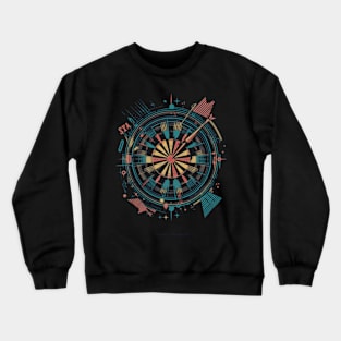 Dartboard Retro Vintage Crewneck Sweatshirt